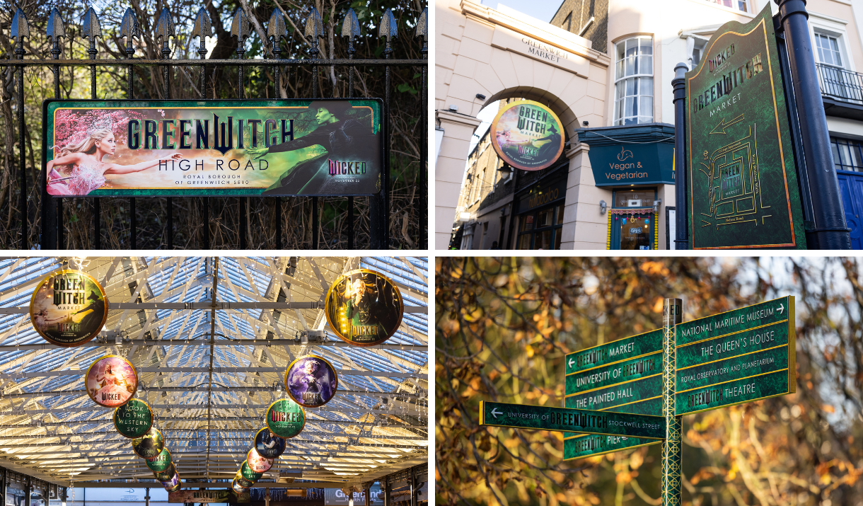 GreenWitch signage takeover in Greenwich and Greenwich Market